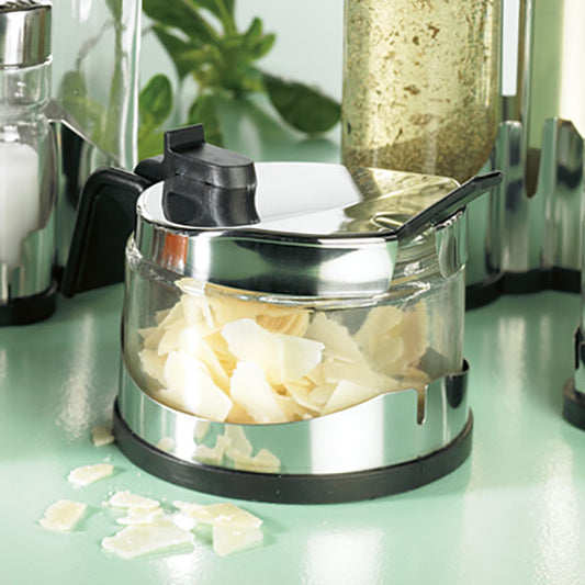 ECONOMY Zucker- und Parmesandose mit Löffel praktischer Behälter für Zucker & Parmesan