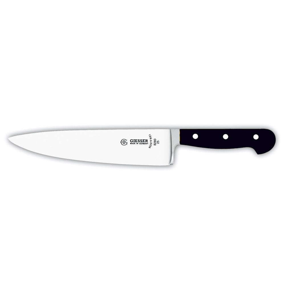 Geschm. Kochmesser breit 20 cm - POM-Griff Schwarz