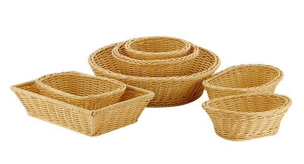 Tischkorb PP-Geflecht Ø 19 x 9,5 cm - Natur