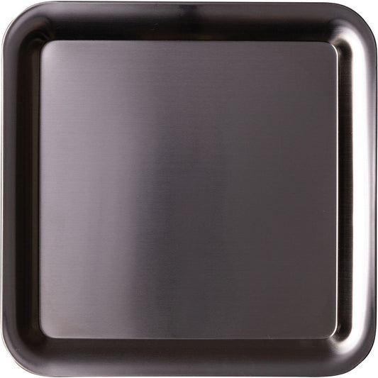 Café-Tablett quadratisch - 23 x 23 cm (Edelstahl mattiert)