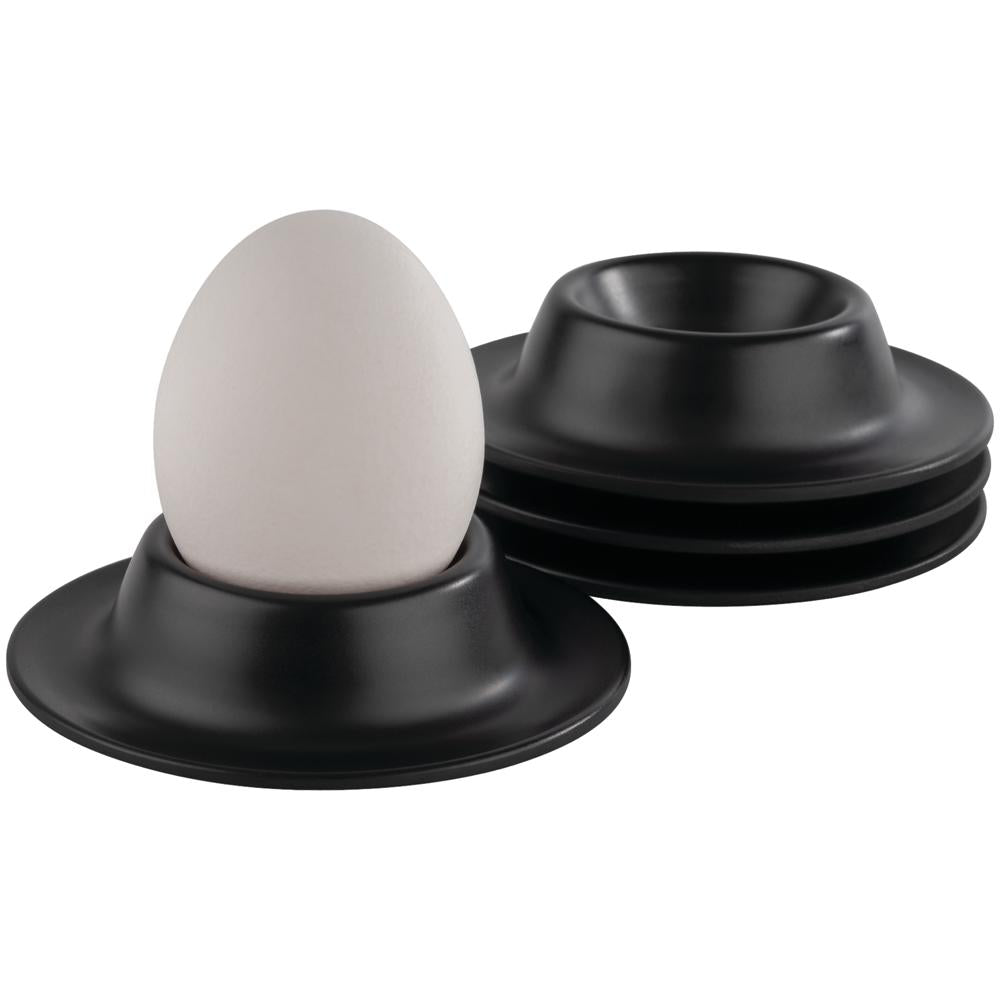 EGGY Eierbecher - (Ø 8,5 x 2 cm) - Melamin - Schwarz/Matt