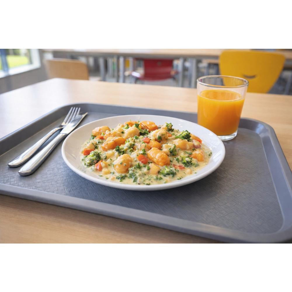 Snack-Tablett 41,5 x 30,5 cm - Grau (PP)