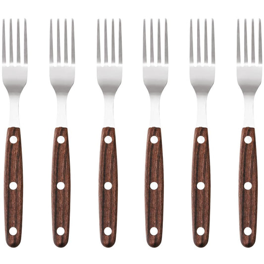 Steakgabel, braun - 20 cm (Set mit 6 Stück)