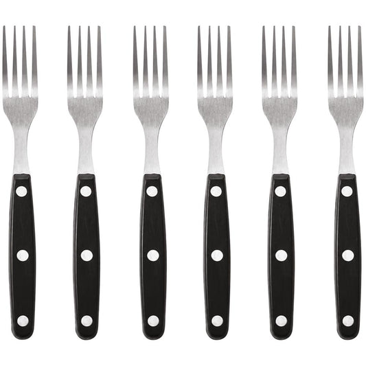Steakgabel, schwarz - 20 cm (Set mit 6 Stück)