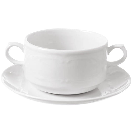 FLORA Kombi-Untertasse für Cappuccino & Suppentasse - Ø 15,8 cm