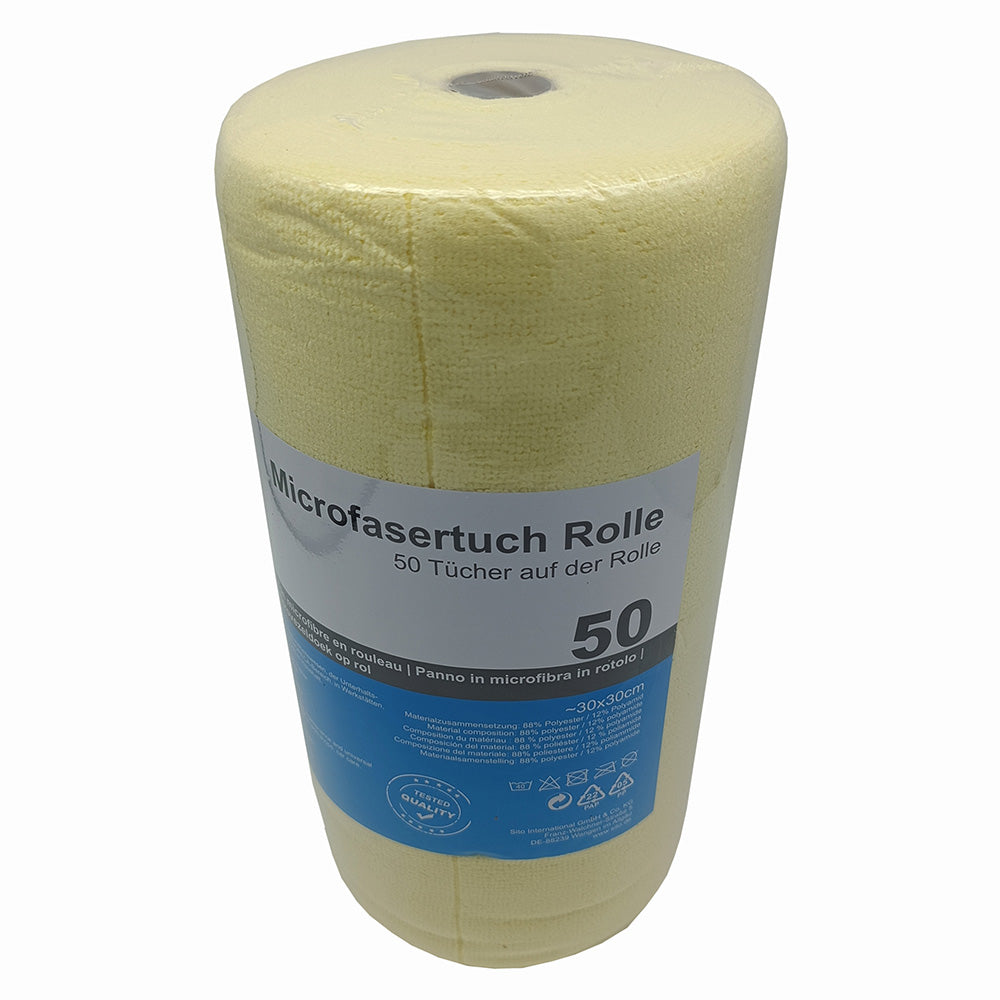 Mikrofasertuch Rolle 50 Stück gelb