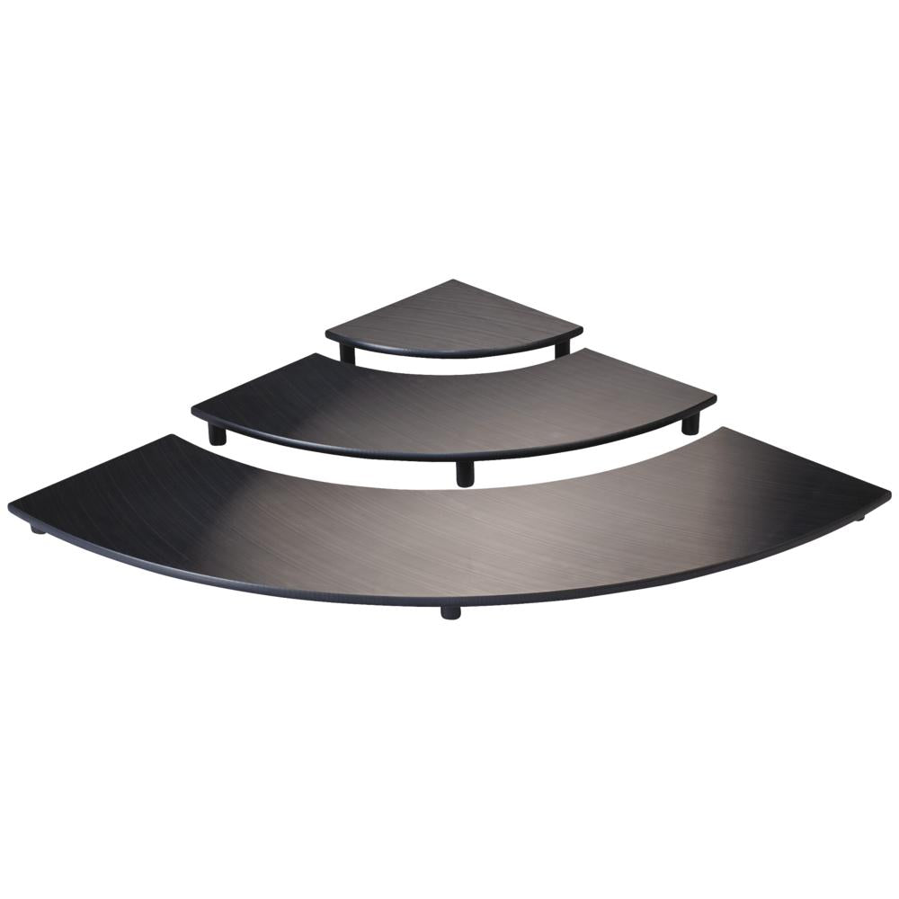 Theken-Stufe 1/4 Kreis - 80 x 80 cm - PE-Kunststoff (3-teilig)