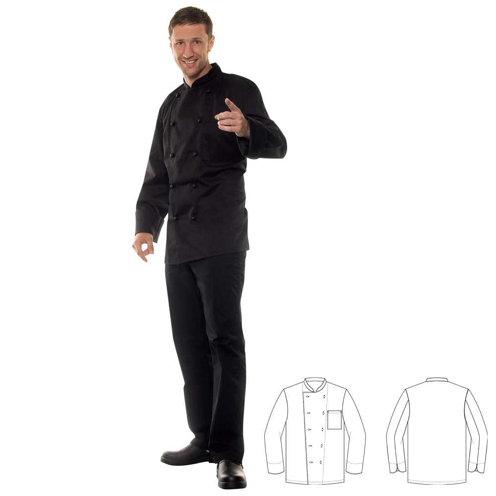 Herren-Kochjacke - Schwarz - S