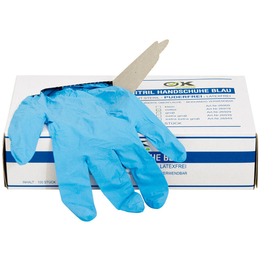 Einmalhandschuhe Nitril, puderfrei & latexfrei 100 Stück Größe S