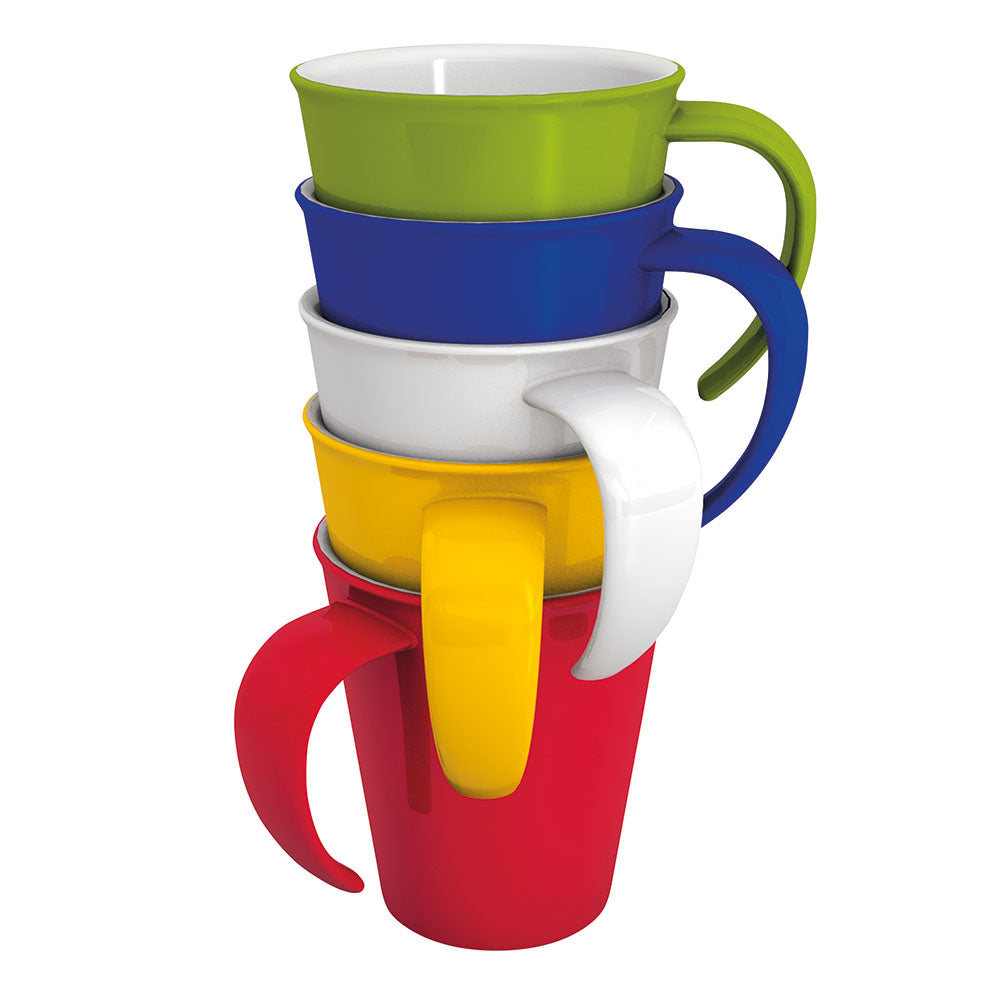 MODELL 1201 Henkelbecher 350 ml - Gelb-Weiß (SAN)