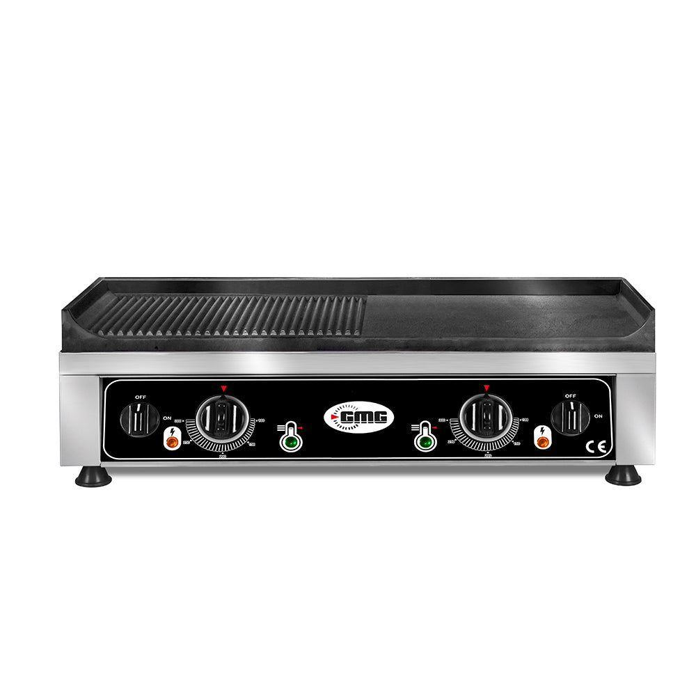 GMG Elektro-Grillplatte 70x50 ½ glatt, ½ gerillt - Tischgerät