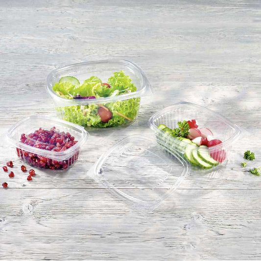 rPET-Klappboxen rechteckig - 375 ml (750 Stück)