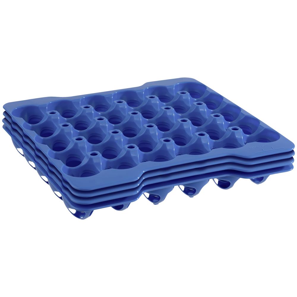 Eiertablett für 30 Eier - PP-Kunststoff - Blau