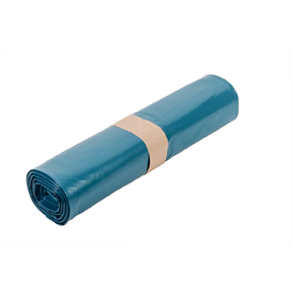 LDPE Müllsäcke 70 x 110 cm - Blau - 120 L - 60 my (15 Stück)
