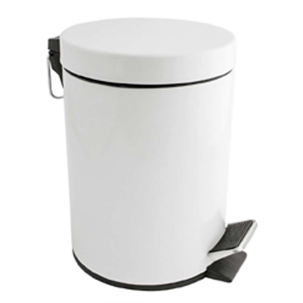 Pedaleimer - 5 Liter - Ø 20,3 x 28,4 cm - Weiß