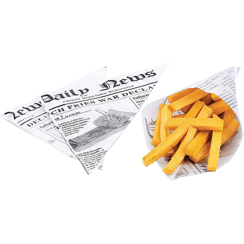 Pommestüte-Wachspapier Zeitung 18x18cm (1000 Stück)