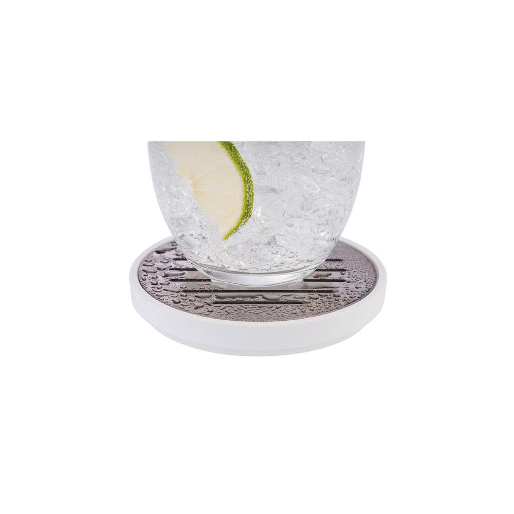 ART DEKO Tropfenschale Ø 9,5 cm - Edelstahl/Melamin - Weiß