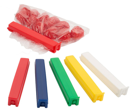 HACCP Beutelklammern 11 cm - Set à 20 Stück/5 Farben
