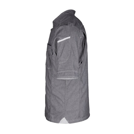 Herren-Kochjacke (Halbarm) - Grau - L