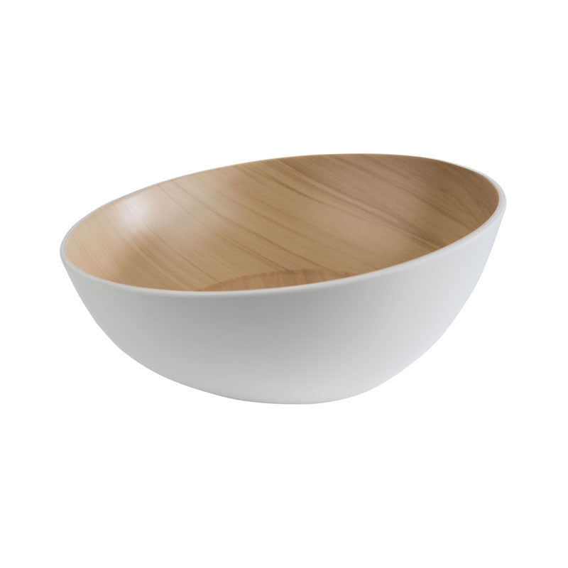 FRIDA LOCK Schrägschüssel Ø 28,5 x 10/14 cm - Melamin - (2,6 l) - Holz/Weiß