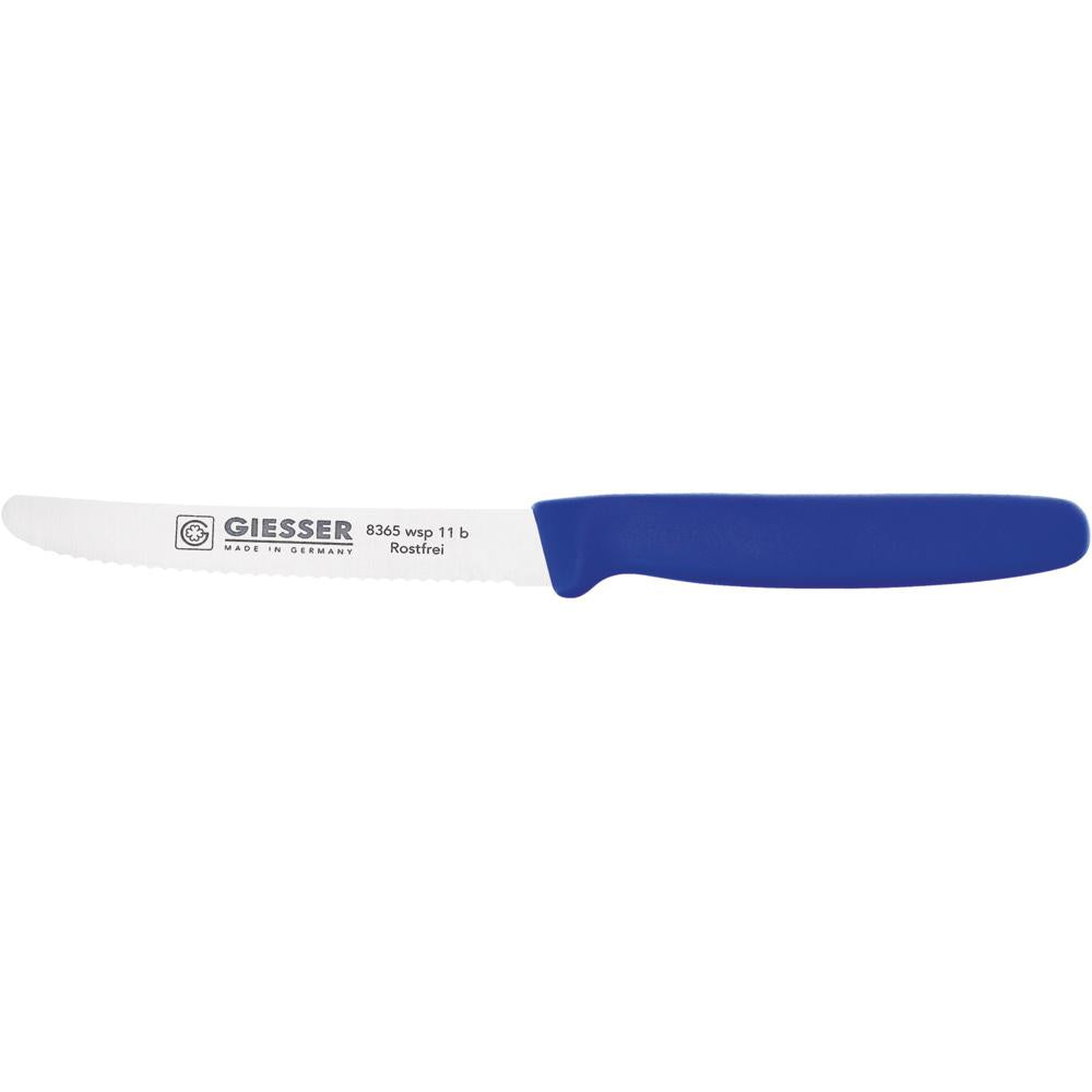 COLORATO Allzweckmesser - 21,5 cm Klinge 11 cm (Wellenschliff) Blau