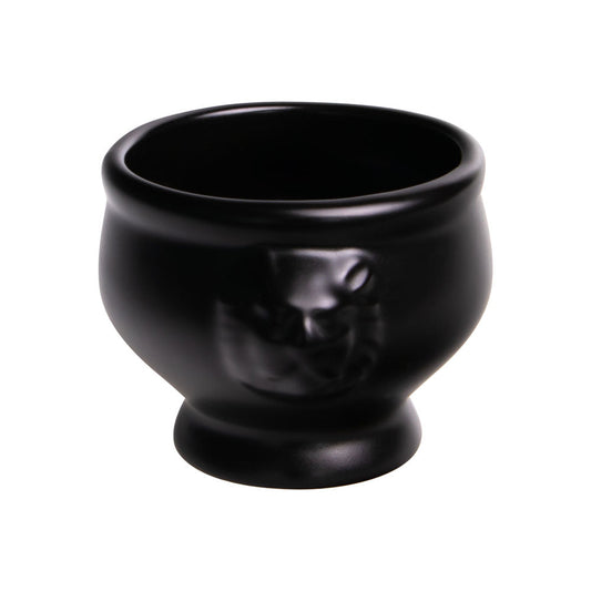 LÖWENKOPF Schmalztöpfchen - Inhalt 50 ml (Größe 6 x 7 x 4,5 cm) - matt schwarz