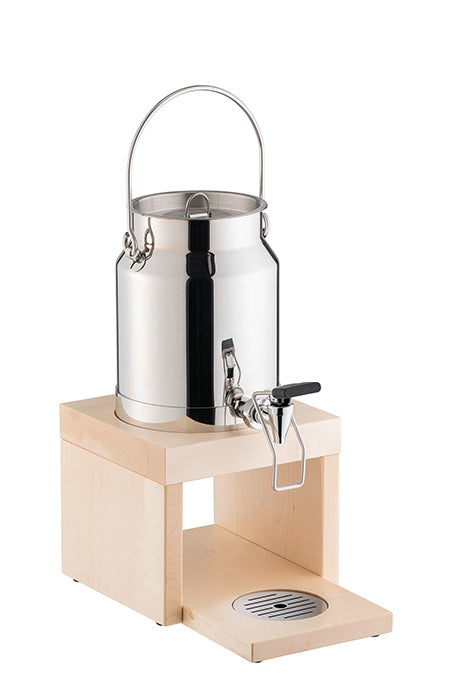 BRIDGE Milchdispenser - 3 Liter Edelstahl 18/8 - Braun - Ahorn