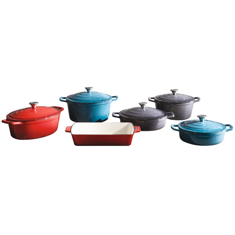 5 STARS Gusseisentopf mit Deckel - 4 l - (Ø 25 x 11,5 cm) - Anthrazit