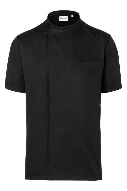Herren-Kochhemd Mischgewebe (Kurzarm) - Schwarz - 4XL