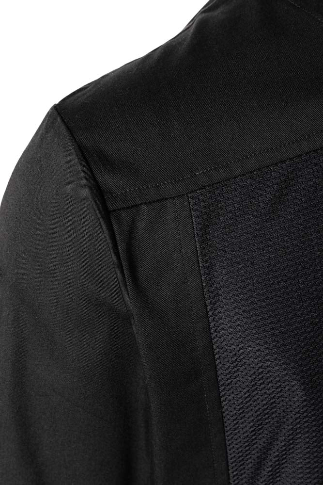 Herren-Kochhemd Mischgewebe (Kurzarm) - Schwarz - 4XL