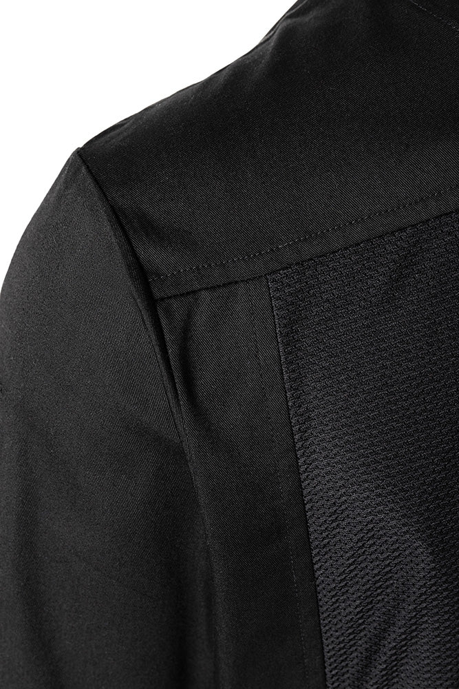 Herren-Kochhemd Mischgewebe (Kurzarm) - Schwarz - XS
