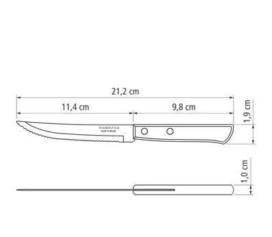 CHURRASCO Pizza-/Steakmesser - Rot - 21,5 cm