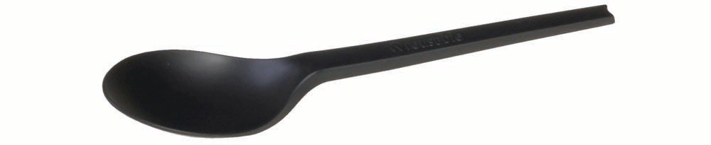 REUSABLE Kaffeelöffel 12,8 cm - CPLA - Schwarz (20 x 50 Stück)