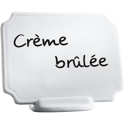 Buffetschild Porzellan mit Fuß - Größe 10 x 7,5 cm