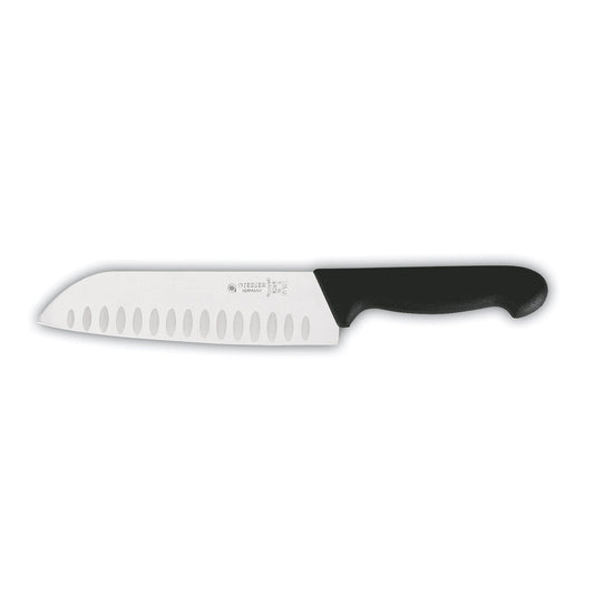 Japan-Kochmesser - Klinge 18 cm (Kullenschliff) - Schwarz
