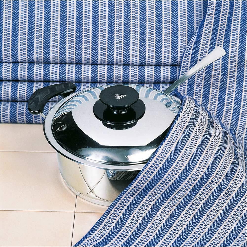 Torchon 48 x 90  cm - Blau-gestreift  - (100% Baumwolle)