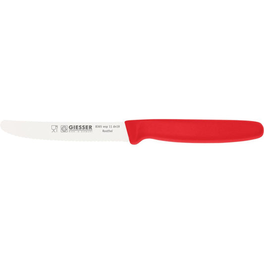 COLORATO Allzweckmesser - Klinge 11 cm (Wellenschliff) - Rot