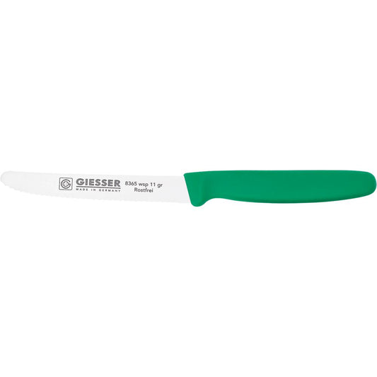 COLORATO Allzweckmesser - Klinge 11 cm (Wellenschliff) - Grün