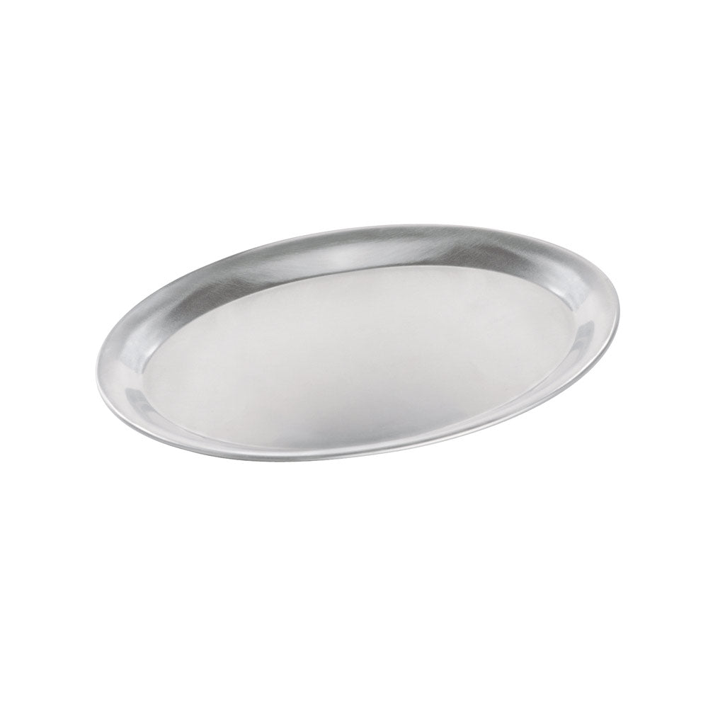 Café-Tablett oval - 26,5 x 19,5 cm (Edelstahl mattiert)