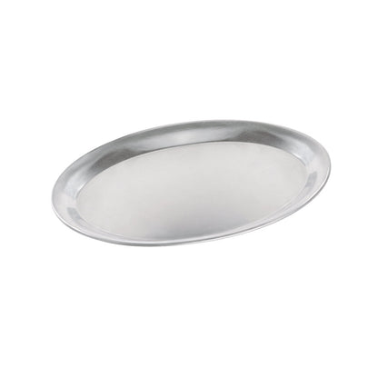 Café-Tablett oval - 26,5 x 19,5 cm (Edelstahl mattiert)
