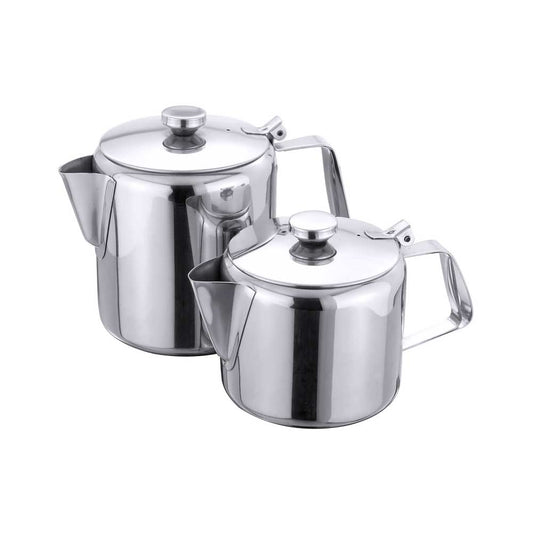 Teekanne (mit Scharnierdeckel) - CNS 18/10 - Inhalt 1,3 l - Höhe 13 cm