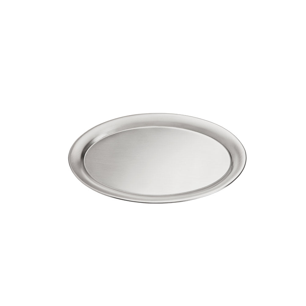 Café-Tablett oval - 19 x 15 cm (Edelstahl mattiert)