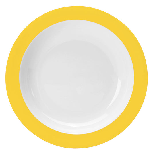 COLOURS Teller tief (mit Fahne) - (Ø 20,5 cm) - Gelb