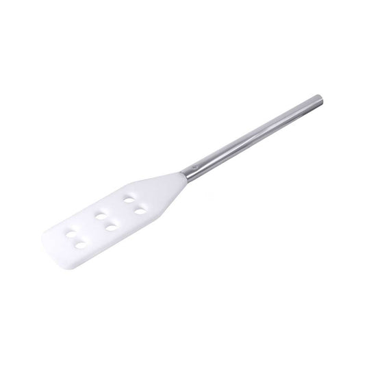 Rührspatel Edelstahl/PP perforiert - 32 x 11 cm, Länge 150 cm