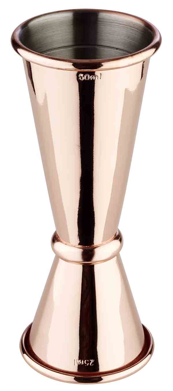 Barmaß Jigger - Ø 4 x 11 cm (25/50 ml) Edelstahl kupferfarben