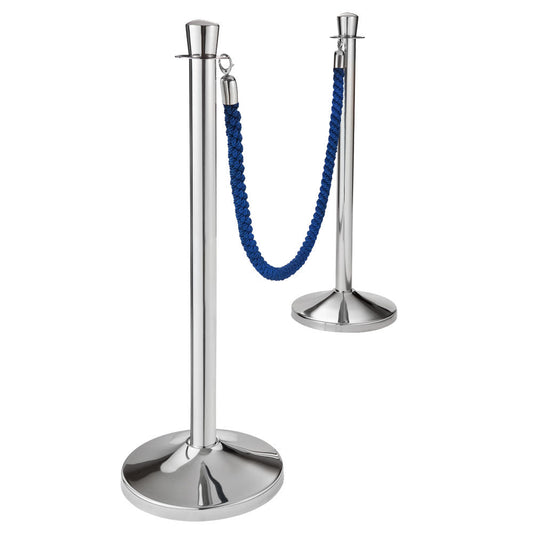 CLASSIC GUIDE Absperrpfosten Edelstahl - konischer Kopf (2 Stück - Ø 31 x 95 cm)