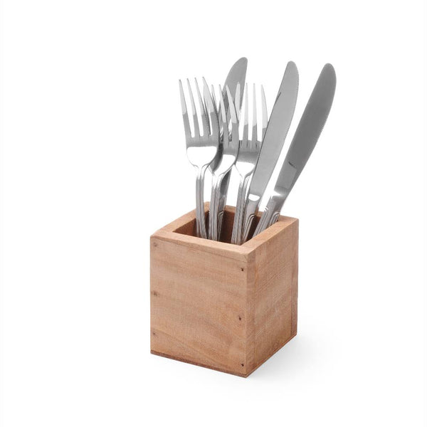 Besteckbox - 8 x 8 x 9,5 cm - Holz