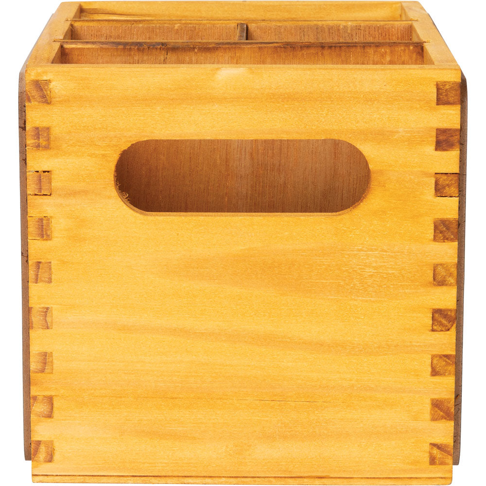 Organizer 4-Fach - Holz mit Kreidetafel 21 x 15 x 15 cm