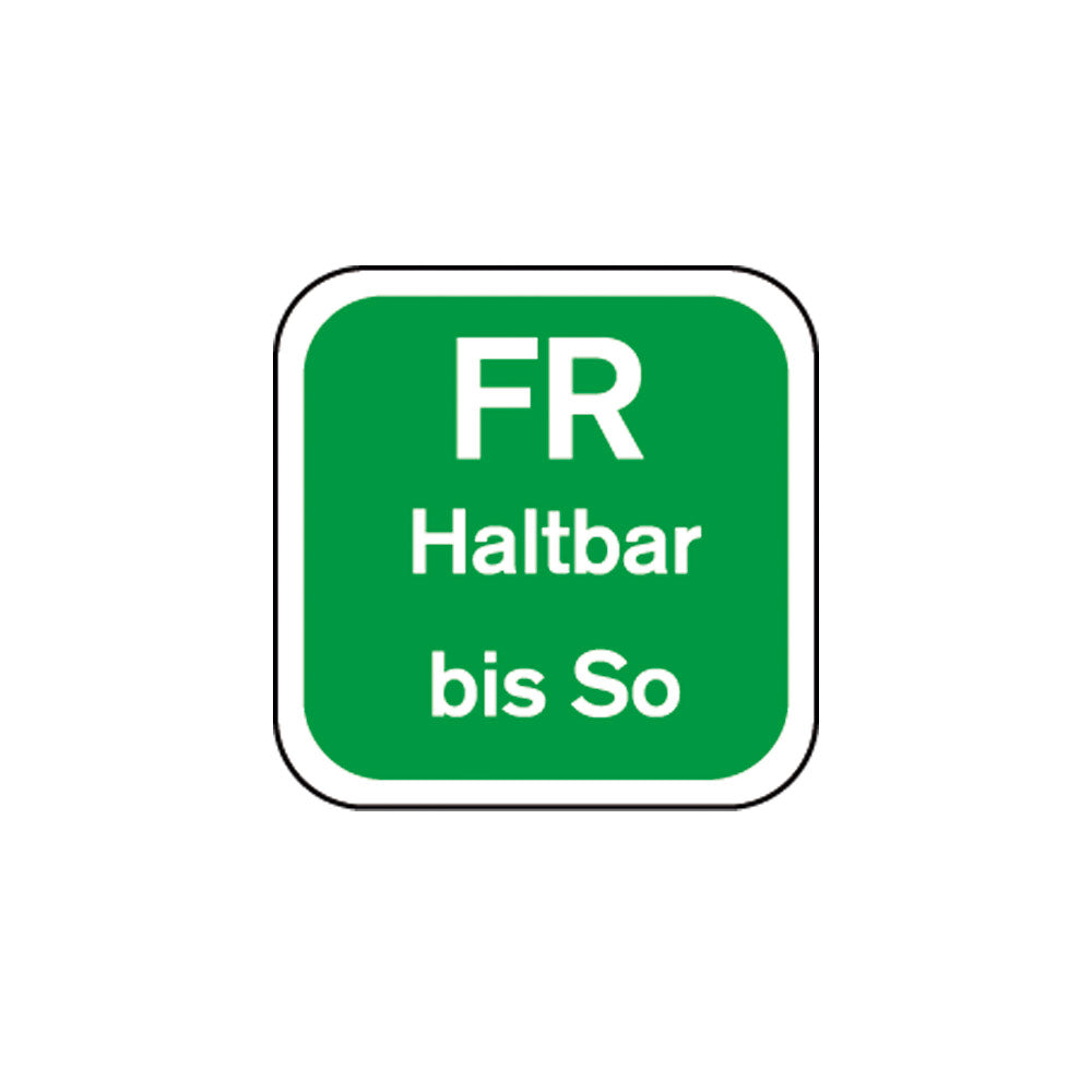 Haltbarkeits-Etiketten "Freitag" - abwaschbar (Grün - 3*250 Stück)