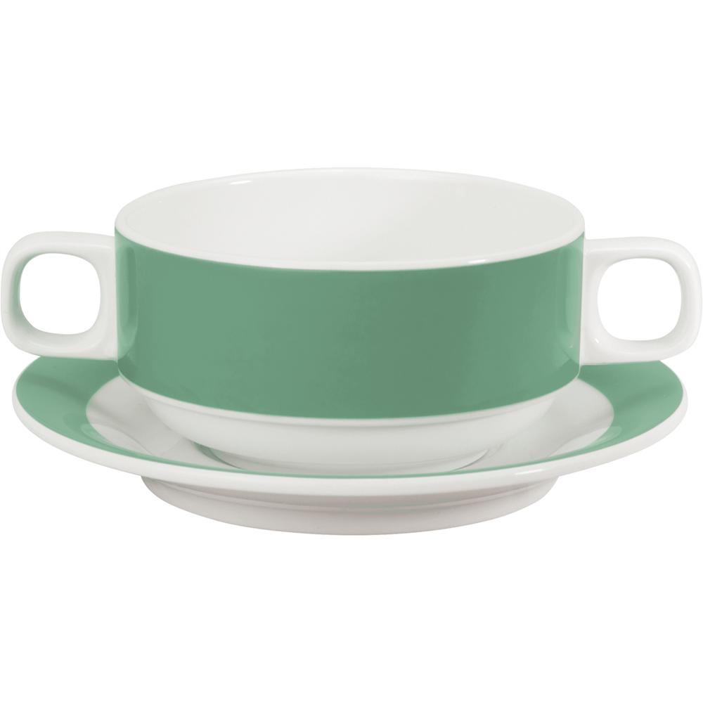 COLOURS Suppentasse - 28 cl - (stapelbar) - Petrol